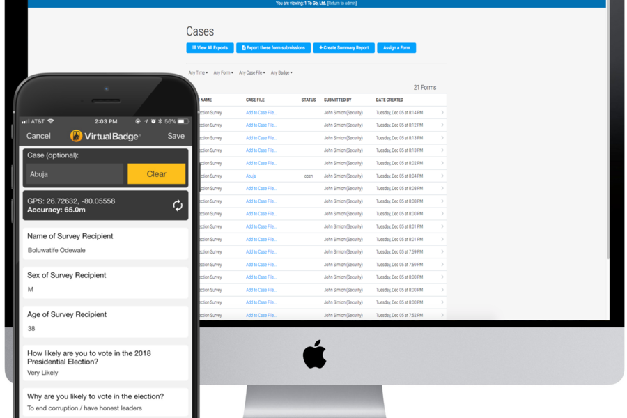 Survey and data collection interface